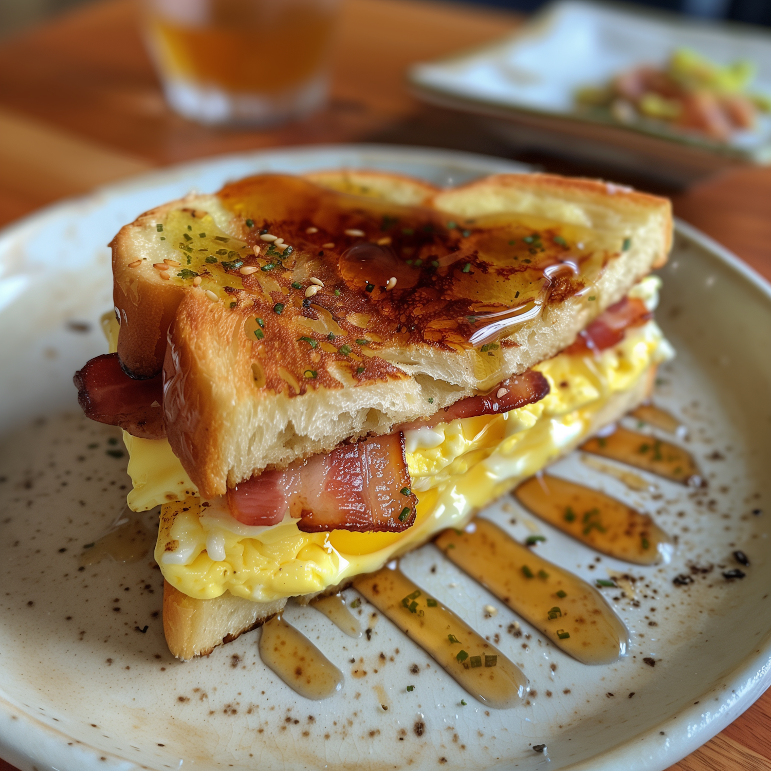 Delectable Toasted Breakfast Sandwich