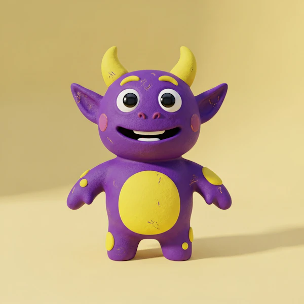 Cheerful Purple Creature