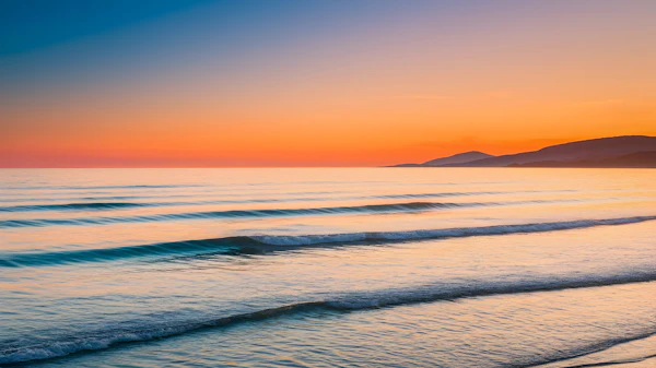 Sunset Over Calm Sea