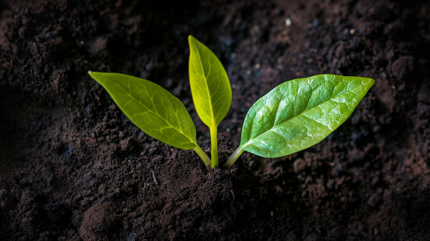 Vibrant Green Plant in Soil