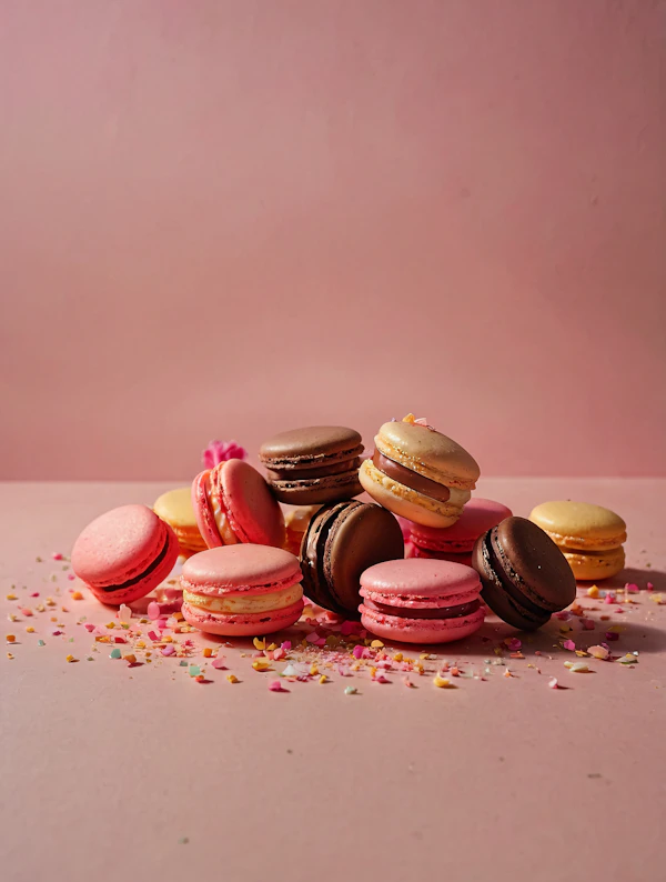 Colorful Macarons Display