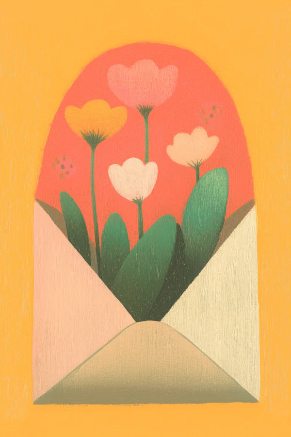 Floral Envelope Art