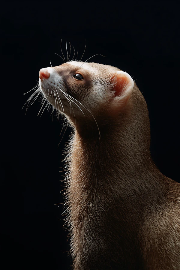 Elegant Ferret Portrait
