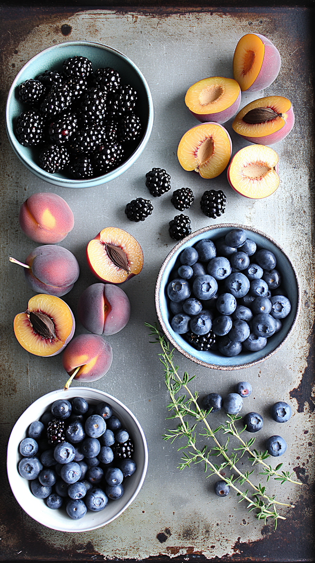 Artful Assortment of Summer Fruits