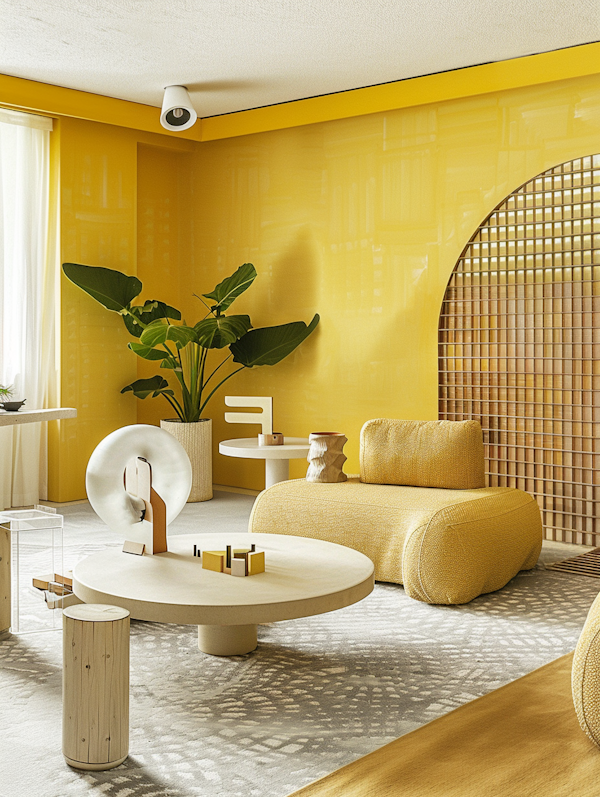 Modern Yellow Living Room