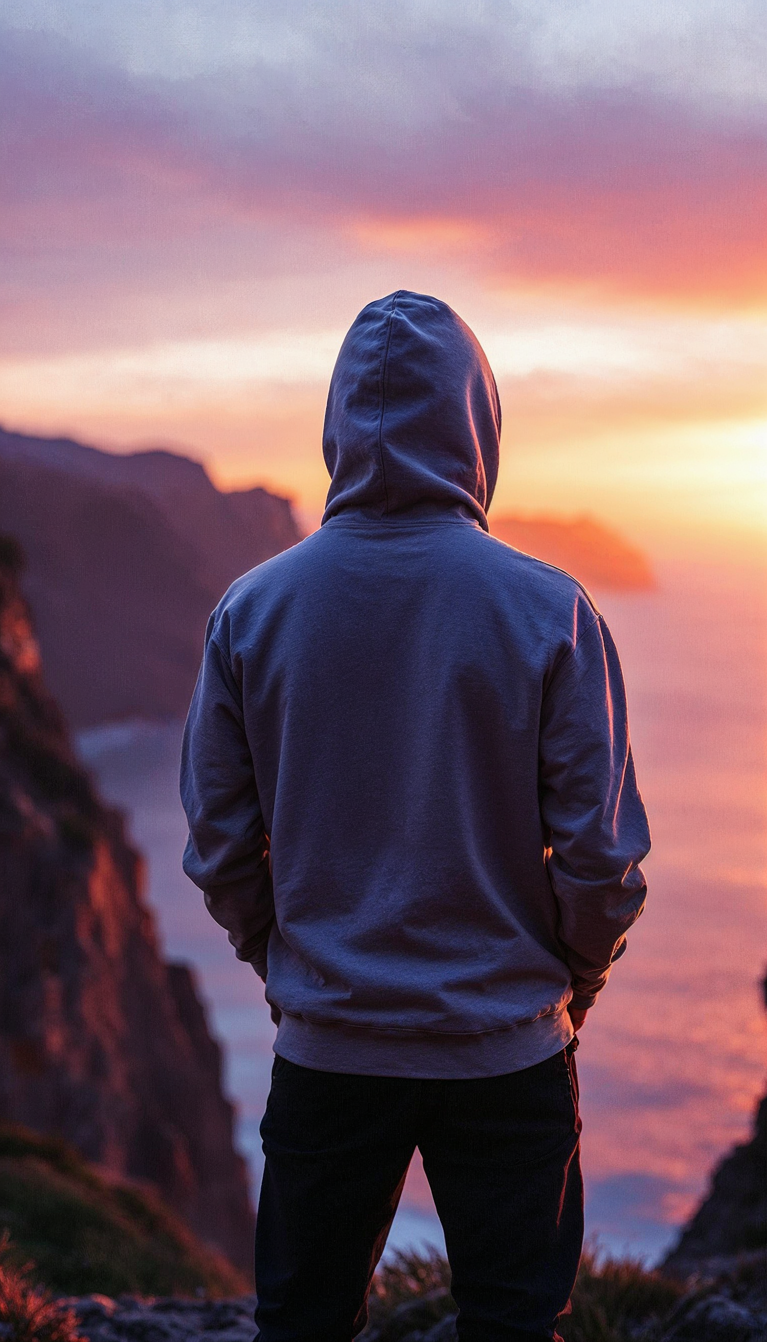 Contemplative Silhouette at Sunrise