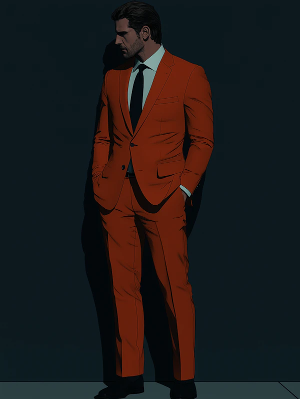 Stylish Man in Orange