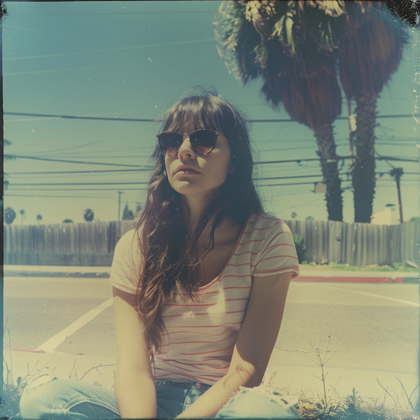 Contemplative Woman in a Serene Suburban Setting