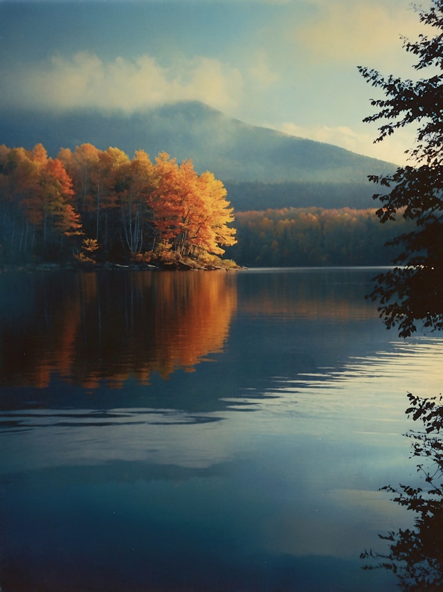 Autumn Lake Reflection