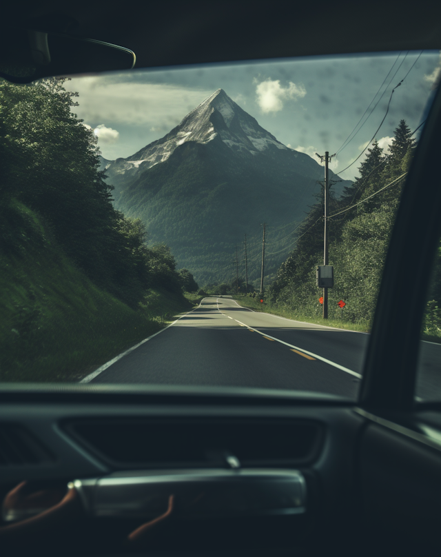 Road to the Majestic Stratovolcano