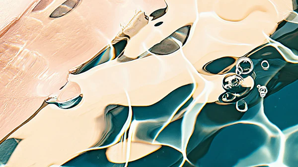 Aqua-Emerald Liquid Dynamics