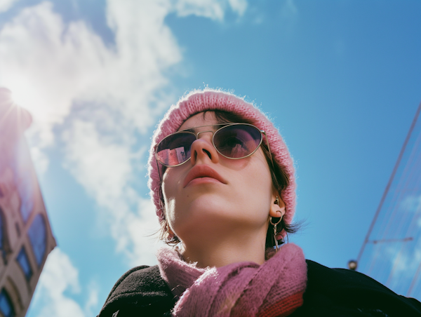 Casual Confidence in Pink Beanie