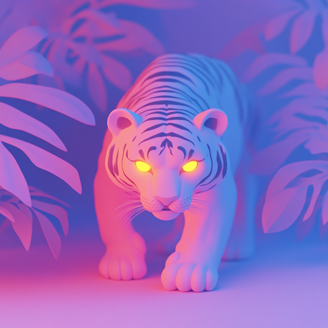 Mystical Neon Tiger