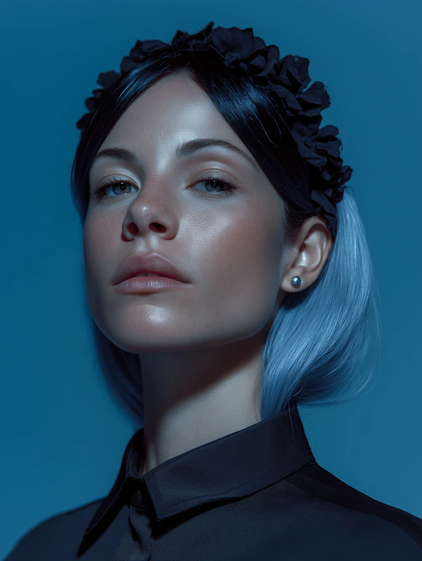 Icy Blue Portrait