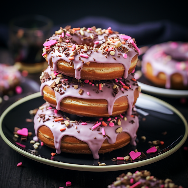 Valentine's Day Sprinkle Delight Donuts