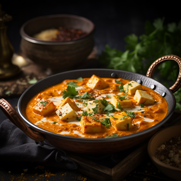 Paneer Tikka Masala in Copper Bowl