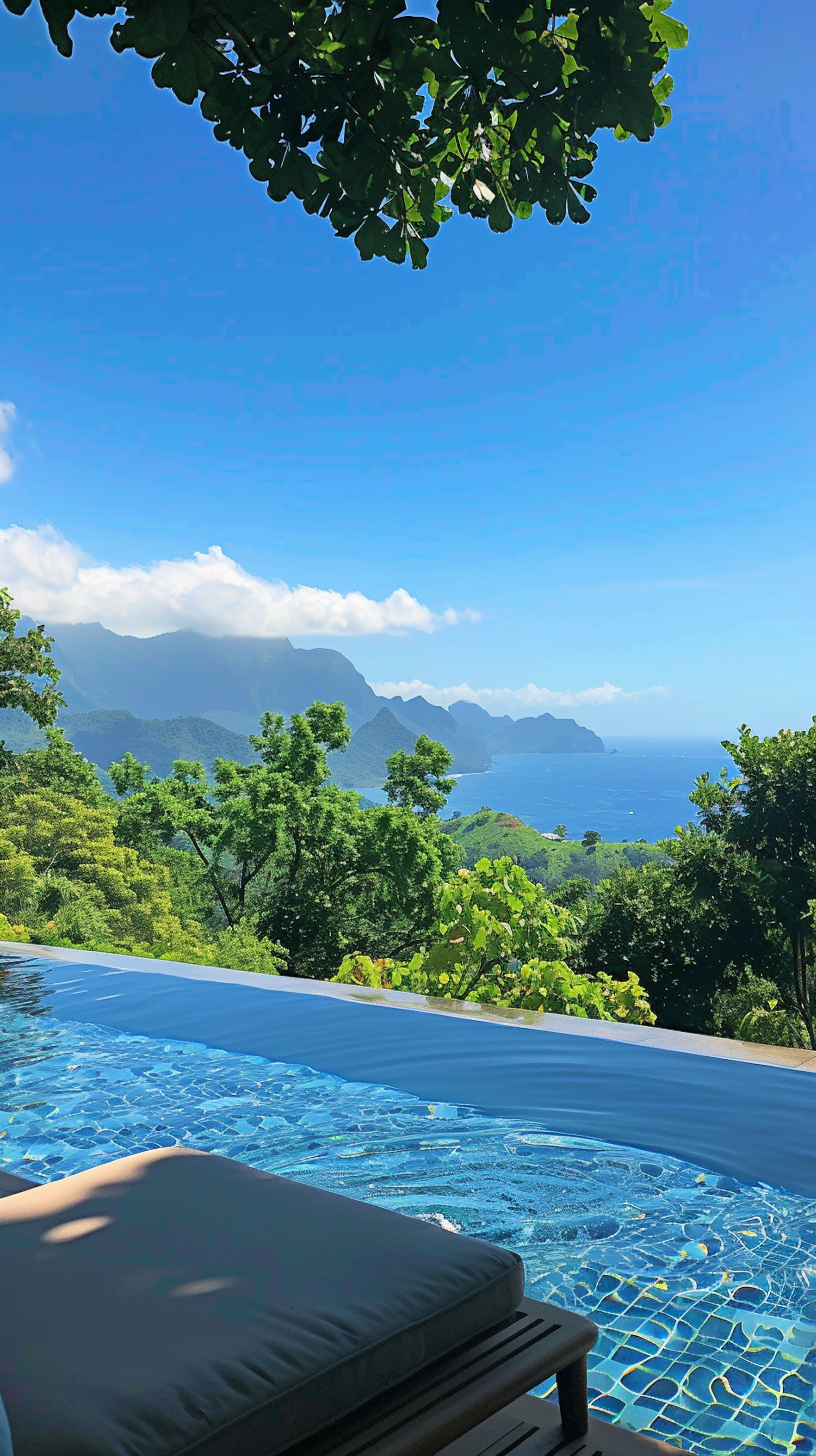 Tropical Infinity Pool with Ocean View