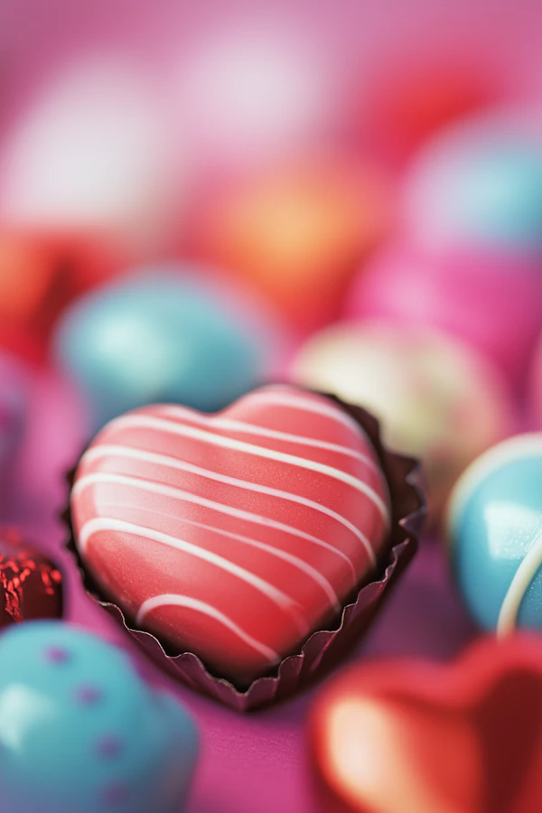 Heart-Shaped Chocolate Close-Up