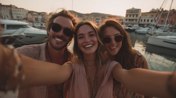 Sunset Marina Selfie