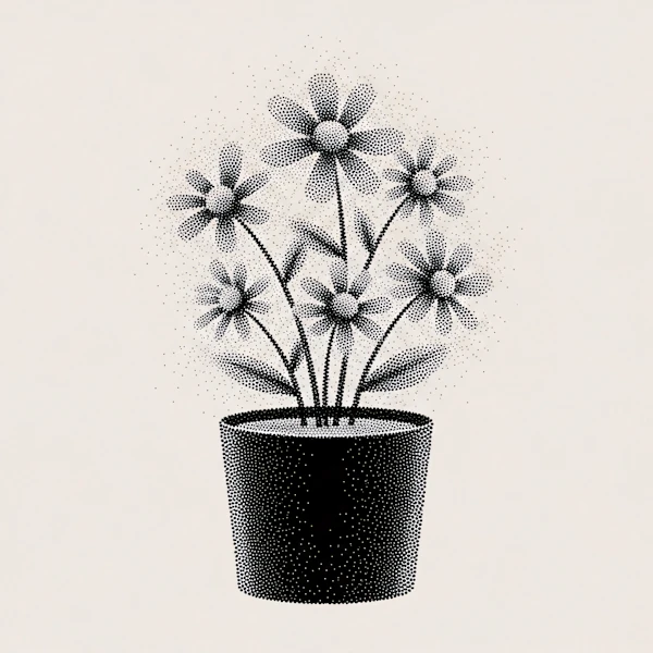 Halftone Plant Art