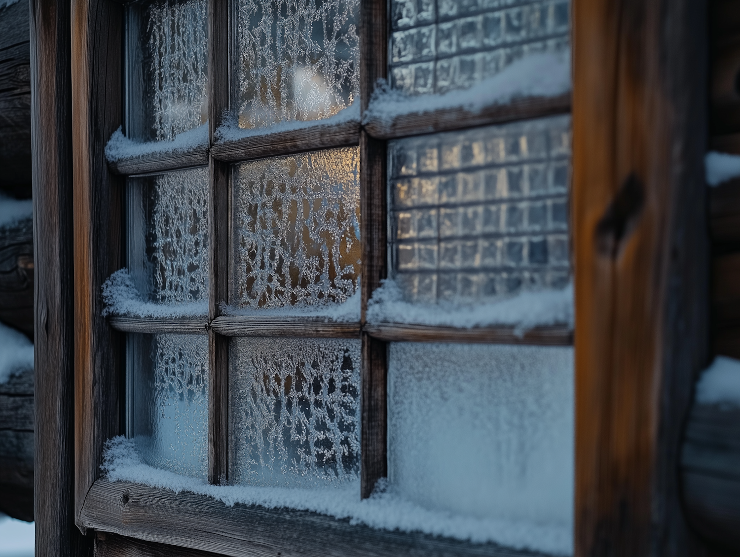 Frosted Window Close-Up