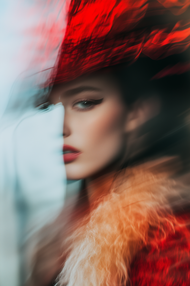 Enigmatic Portrait with Red Hat