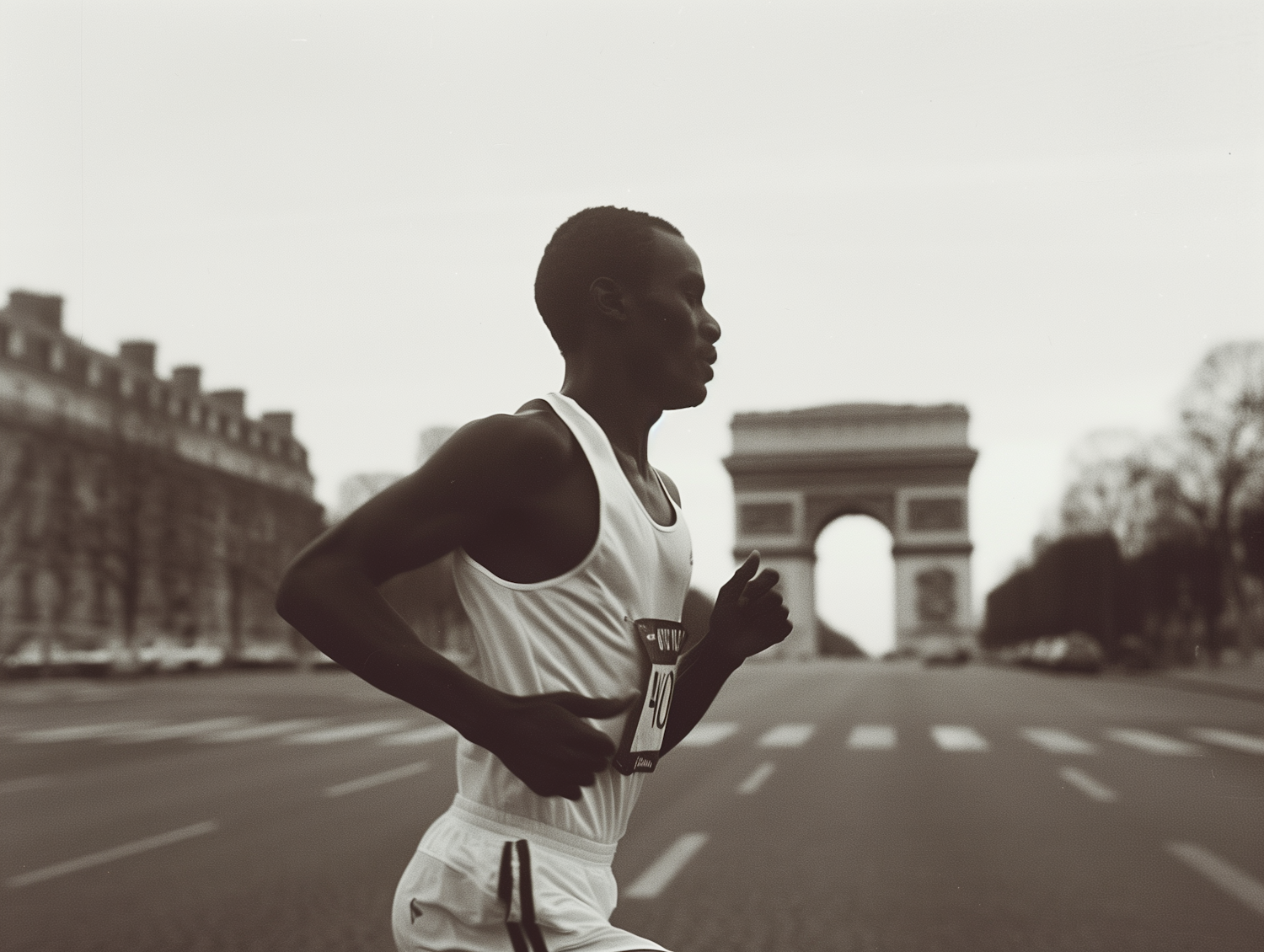 Marathon Runner in Paris