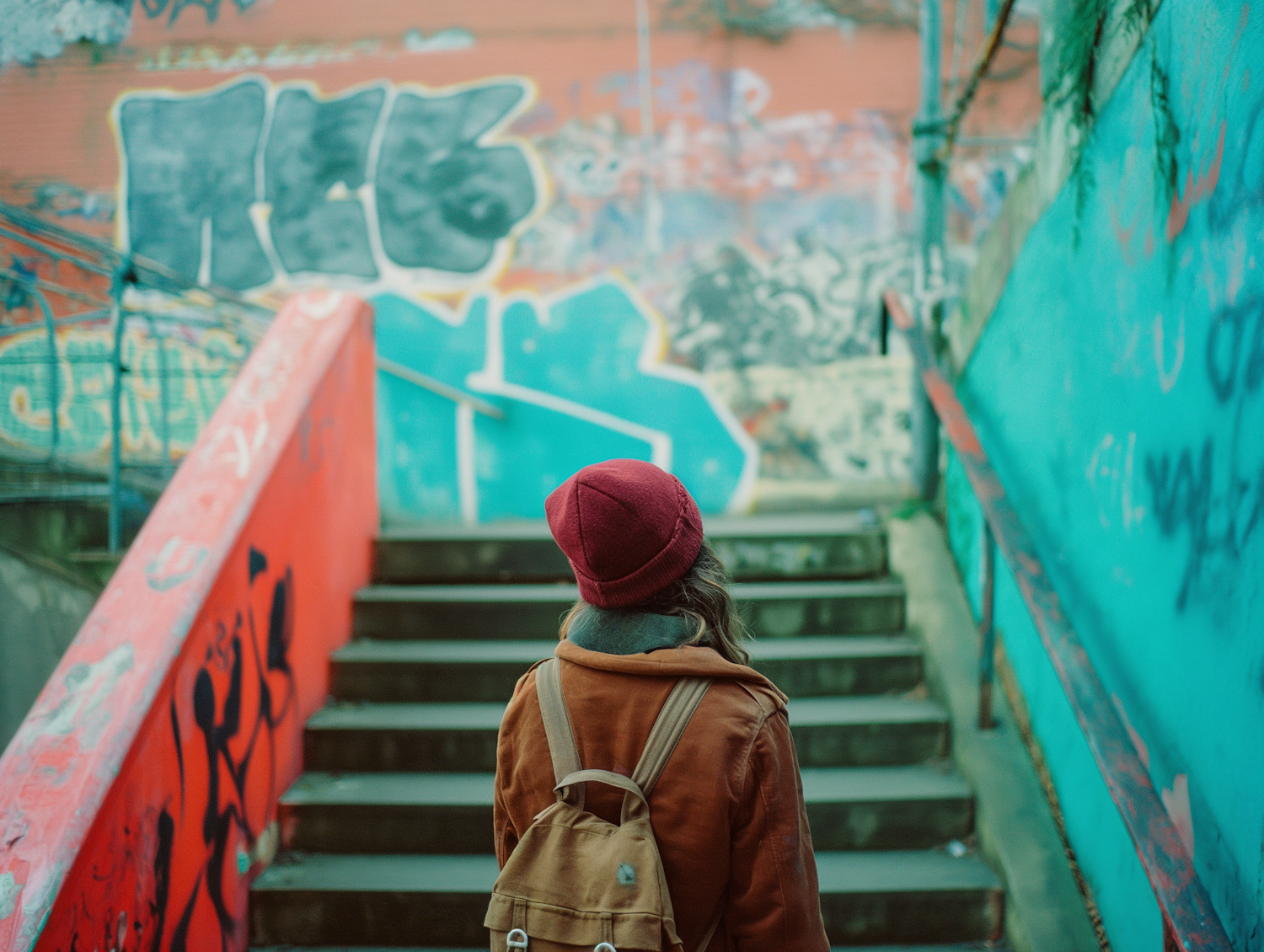 Urban Explorer at Graffiti Staircase