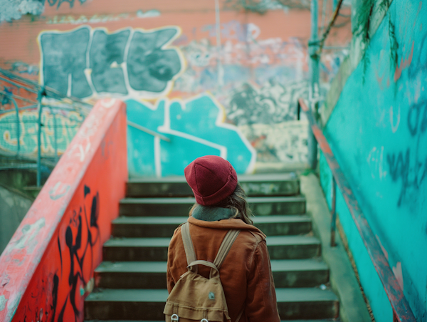 Urban Explorer at Graffiti Staircase