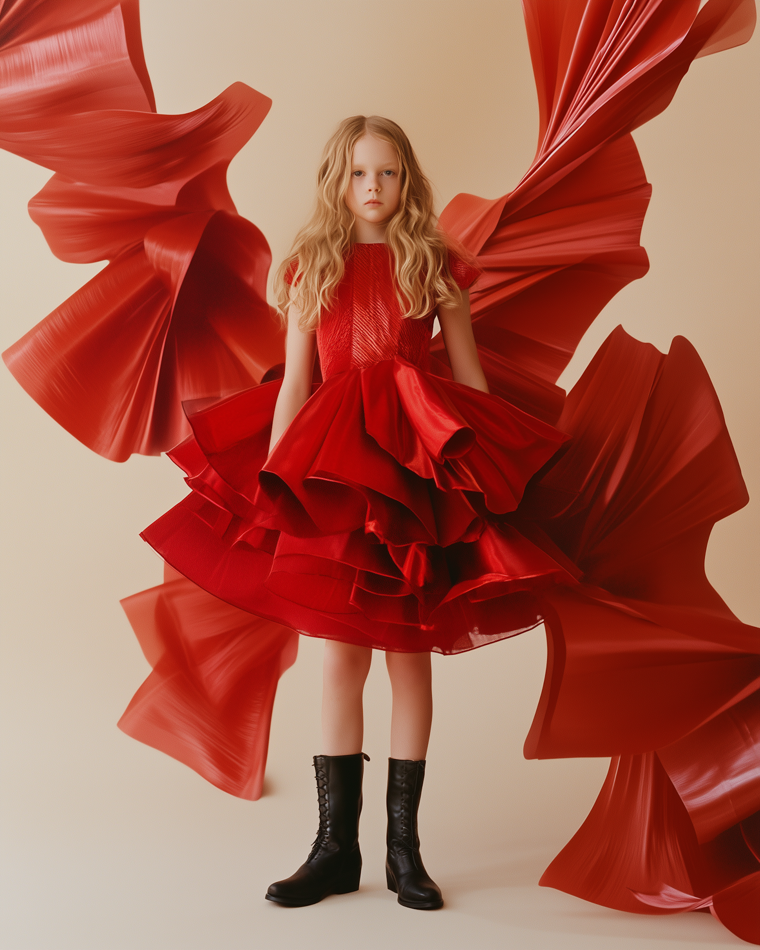 Girl in Red Dress