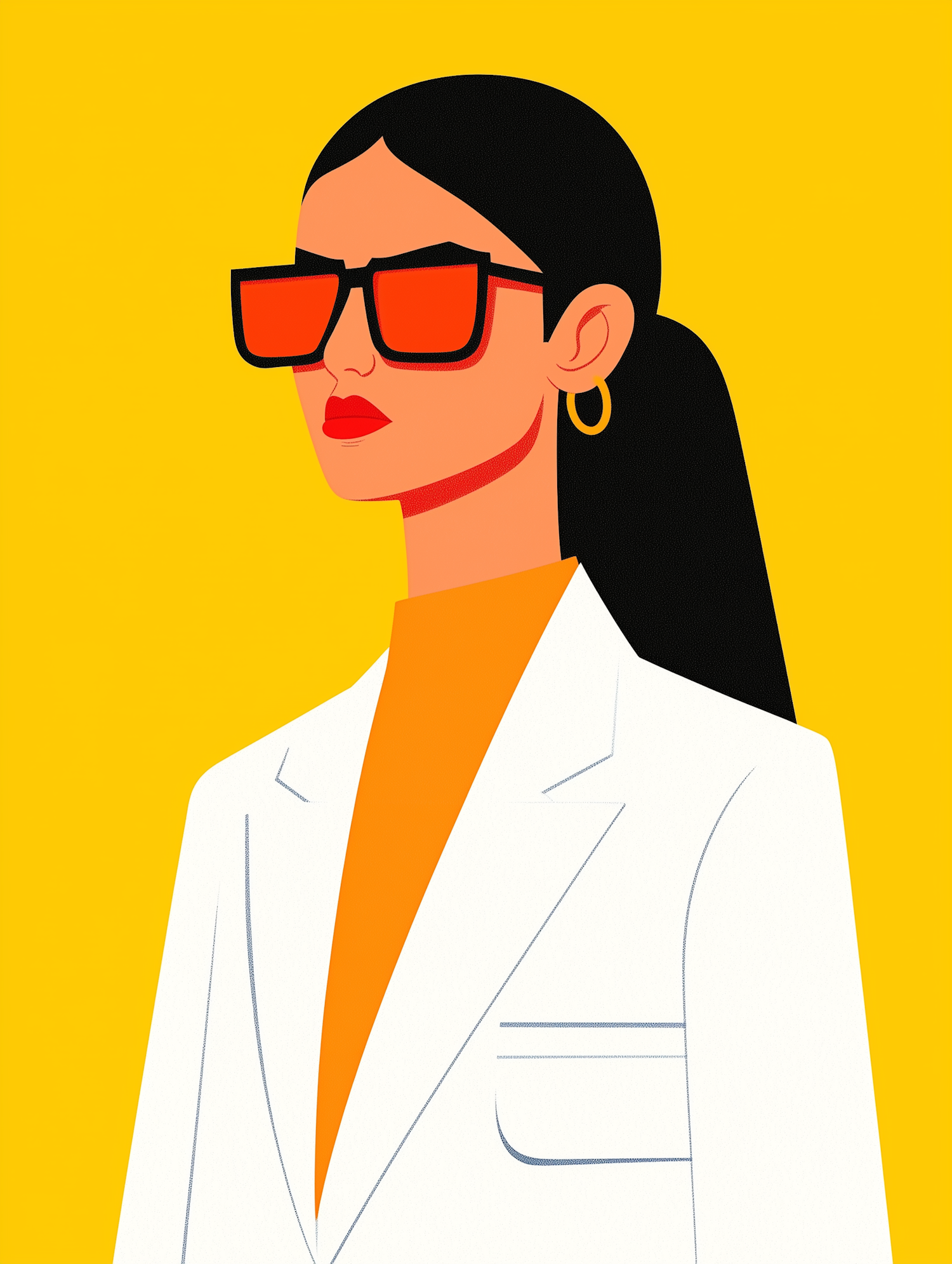 Stylized Woman with Sunglasses