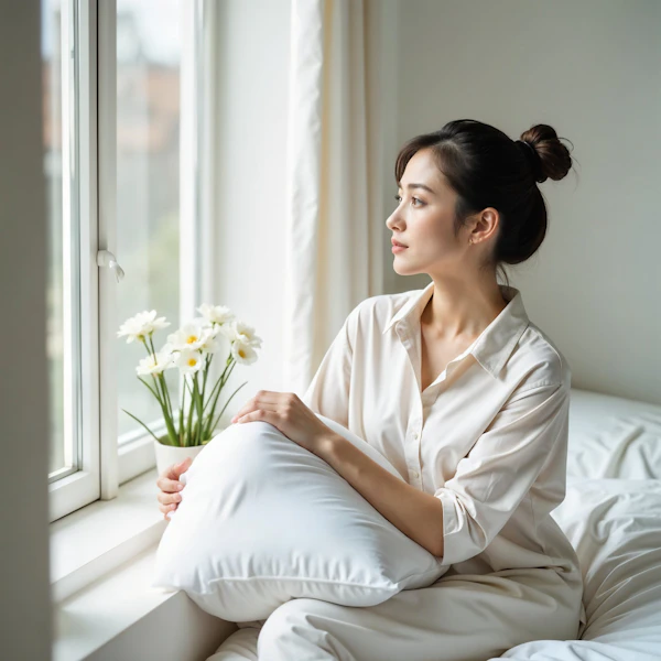 Woman Gazing Out of Window