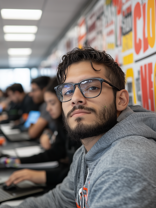 Young Man in Educational Setting