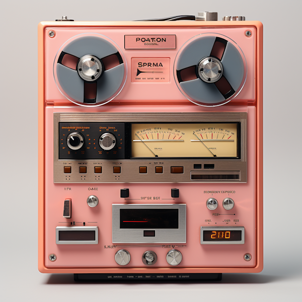 Lummi Photo - Sereter Vintage Peach Pink Reel-to-Reel Tape Recorder