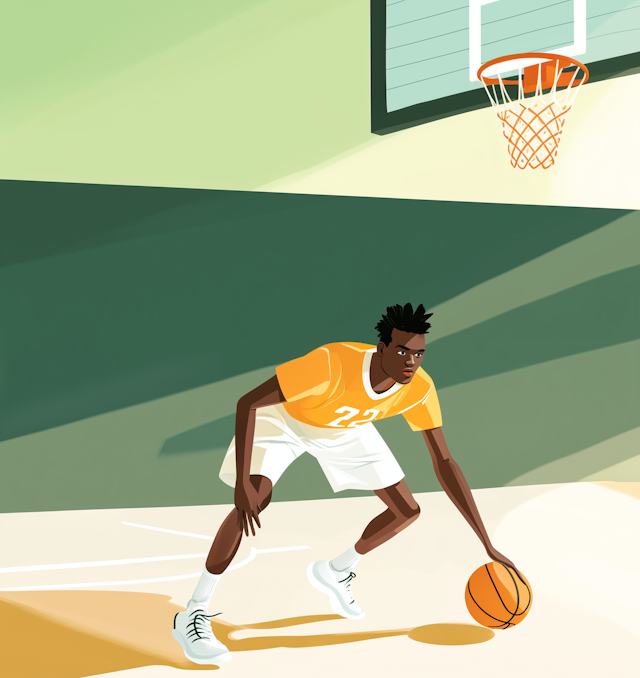 Stylized Basketball Player Illustration