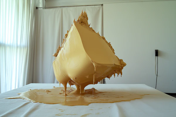 Abstract Yellow Sculpture