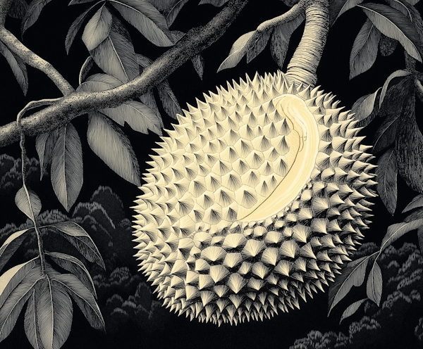 Detailed Durian Illustration