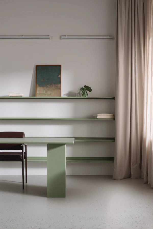 Minimalist Green Workspace