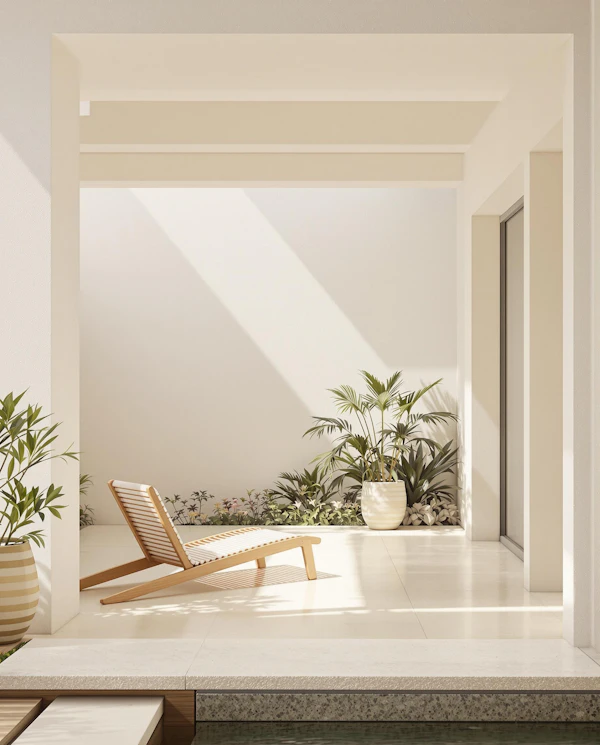 Minimalist Patio Scene