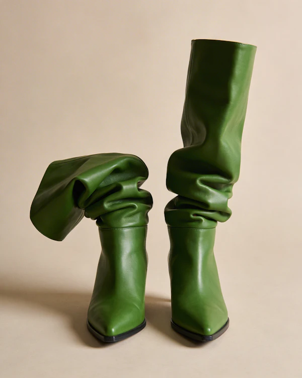 Green Leather Boots