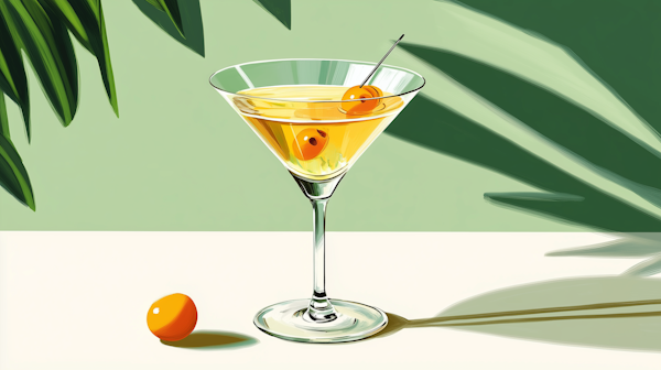 Tropical Martini Cocktail Elegance